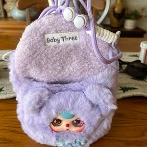 Baby‎ Three Purple Plush Phone Bag Confirmed no Box NEW